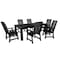 Highwood Usa Weatherly 7pc Rectangular Outdoor Patio Furniture Dining Set 84 x 42 AD-ST7WL1CO5AA-BKE - alternate 1
